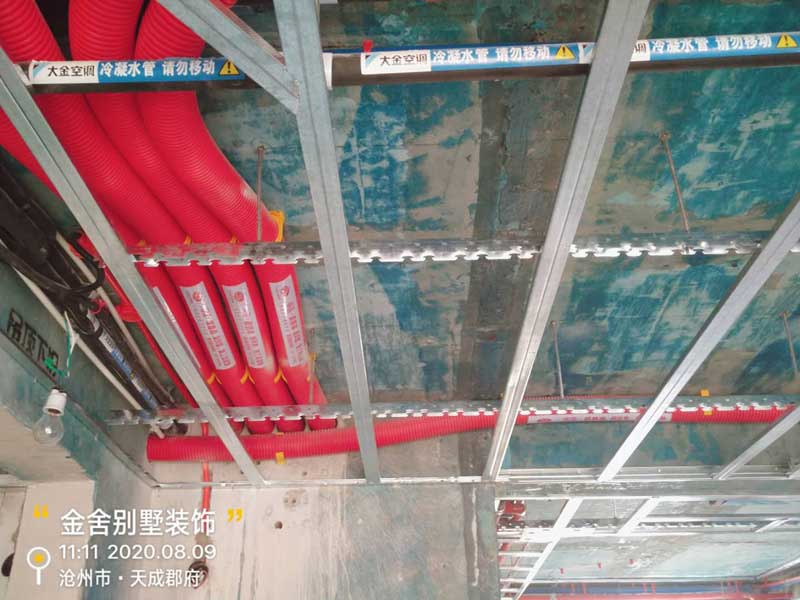 沧州天成郡府138平米装修工地木工阶段