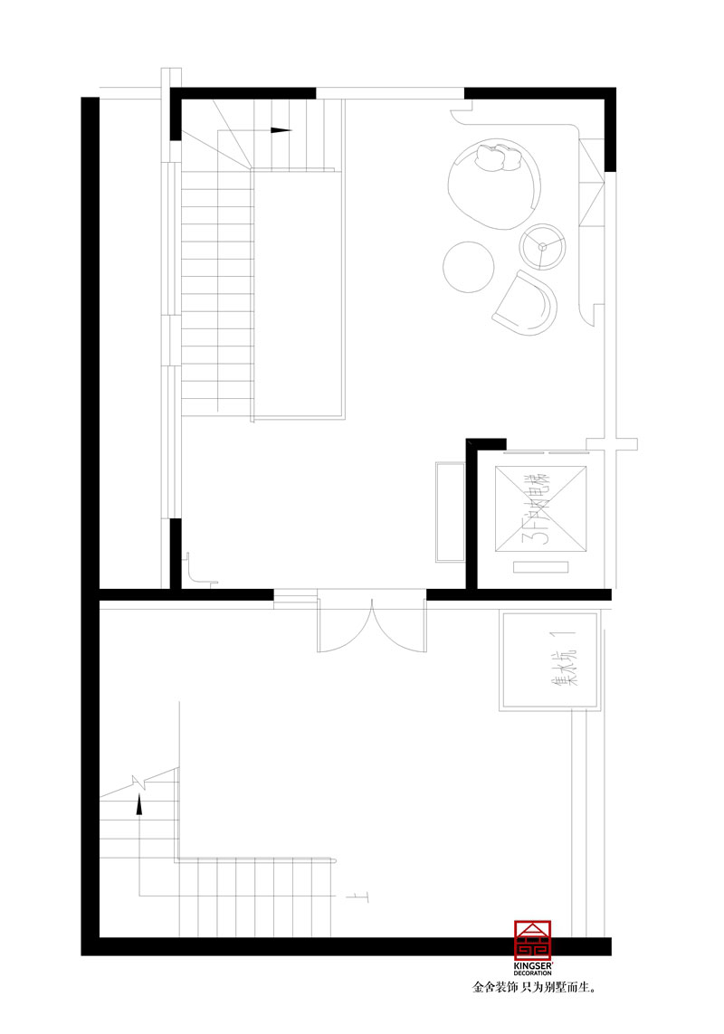 綠城桃花源309平米戶(hù)型負二層平面布置圖